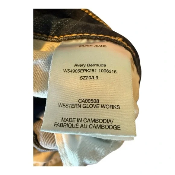 Silver Jeans Co Shorts Womens Sz 20 Avery Bermuda Blue Denim Mid Rise - Picture 9 of 14